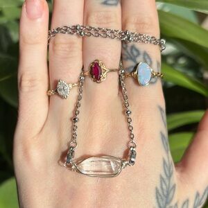 Quartz interchangeable necklace